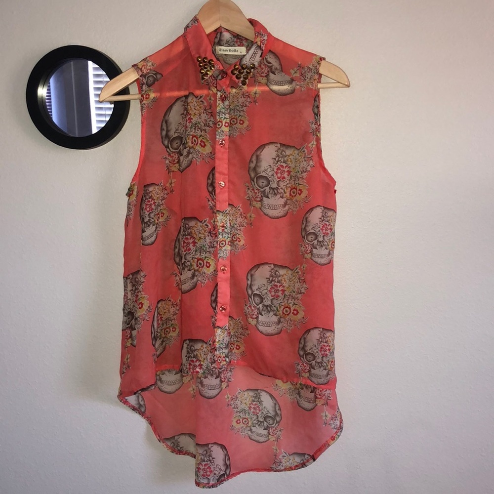 Sheer, High low blouse